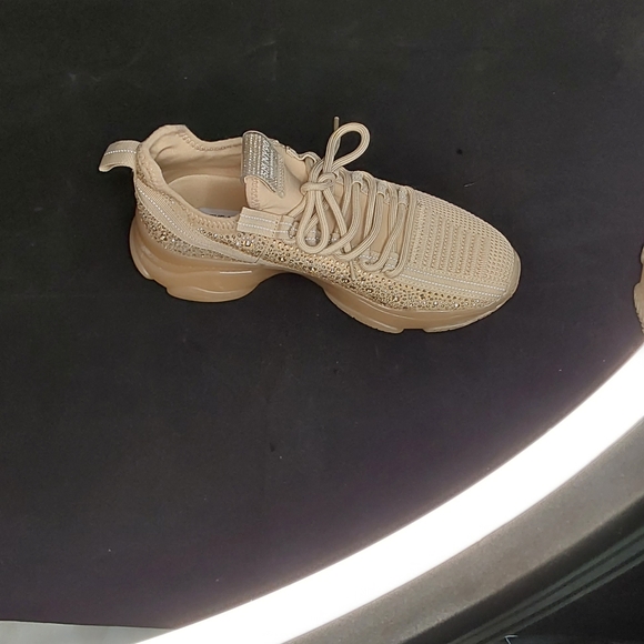 STEVE MADDEN WOMEN'S MAXIMA CHUNKY GLITZ DUSTY TAUPE SIZE 10M - Picture 8 of 10